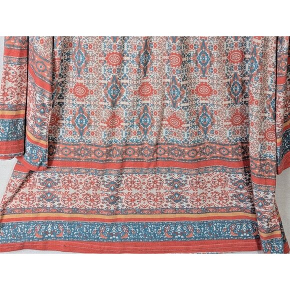 Weekend Suzanne Betro Women Plus 1X Feminine Stretch Lace Peach Cream Top Boho - Picture 4 of 9